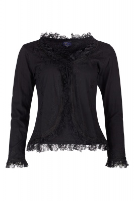 Open top with lace and applique