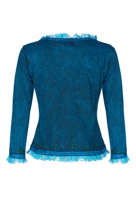 Open top with lace and applique