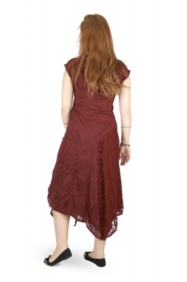 Lace and crochet layered dress