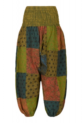 Long patchwork harem trousers