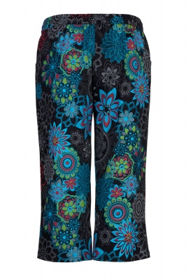 Flower print cropped trousers