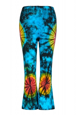 Cropped length tie dye hippie pants
