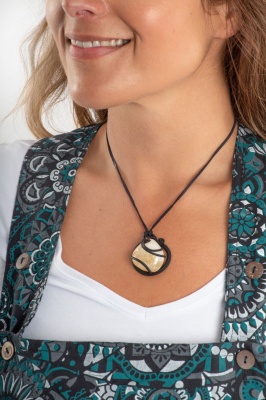 Artisan swirly pendant with citrine