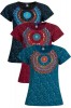 Embroidered mandala short sleeve top