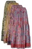 Extra long tiered silky skirt