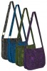Flower embroidered shoulder bag