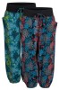 Floral print cropped baggy trousers