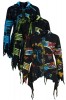Tie dye pixie hooded jacket with embroidery