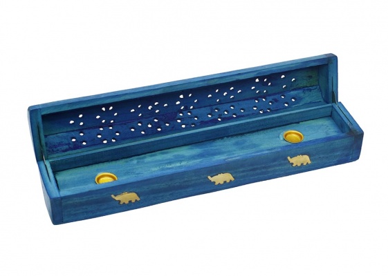 Blue Elephant Design Incense Box