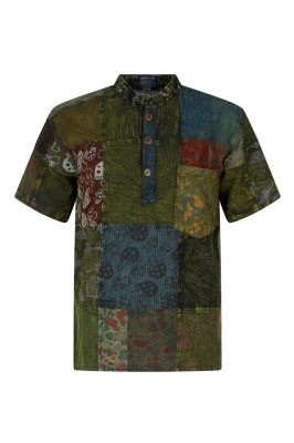 Wicked Dragon Clothing - Namaste patchwork shirt