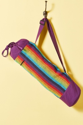 Rainbow stripe gheri yoga mat bag