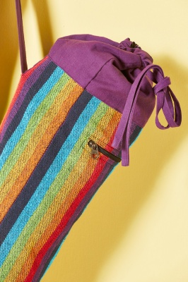 Rainbow stripe gheri yoga mat bag