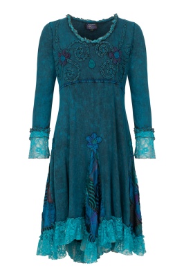 Revived Boho style dress with patchwork and lace