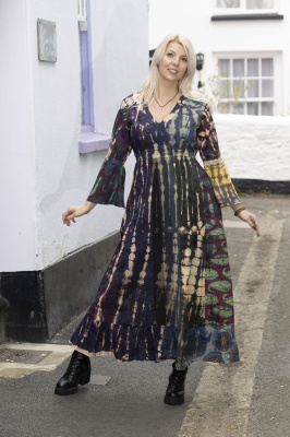 sadie's dresses long sleeve Sadie Mesh Maxi Dress - Green/combo