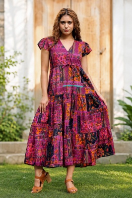 bohemian maxi dress uk NWT BOOHOO UK Tall Katie Plunge Side Split Striped Maxi Dress Hippie Boho  SZ 12