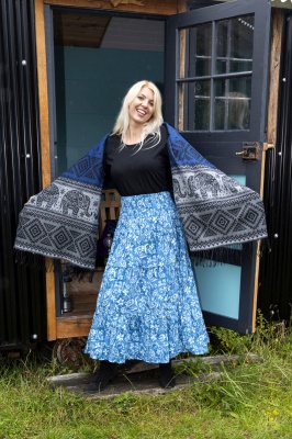 Wicked Dragon Clothing Ayda Flared Cotton Maxi Skirt – Tiered