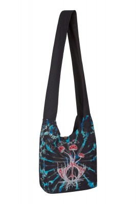 Funky mushroom tie dye shoulder bag