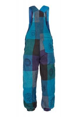 Children patchwork dungarees