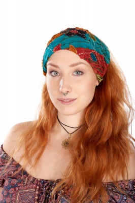 Crocheted hippie hair bandana, hair scarf, headscarf, scarf Fashion  accessory for fashion-conscious women Crocheted boho headscarf in 70s style