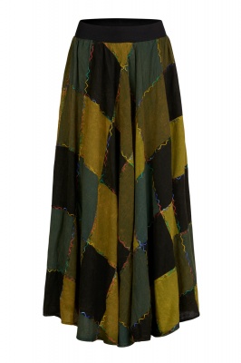 Long patchwork hippie skirt