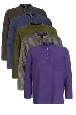 Wicked Dragon Clothing Long sleeve grandad hippie shirt