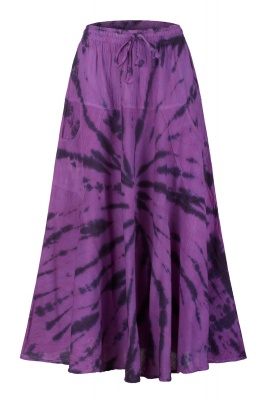 Hippie flared tie dye skirt