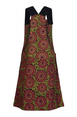 Mandala print pinafore dress - Green S/M only