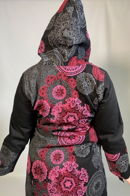 Pink Mandala Print Long Jacket