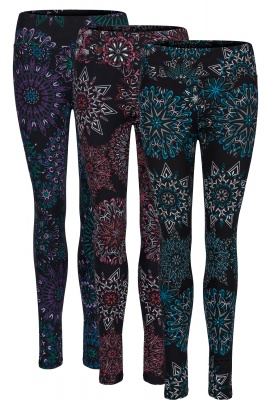 Cosmic mandala print long leggings