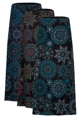 Cosmic mandala print maxi skirt