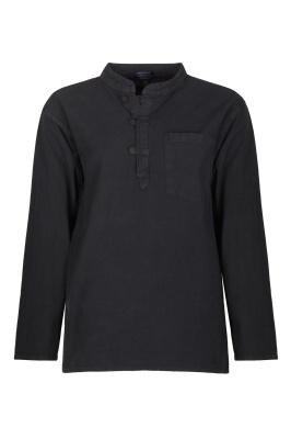 Strong cotton grandad shirt with pockets