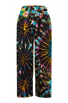 Wicked Dragon Clothing Wide leg hippie tie dye trousers