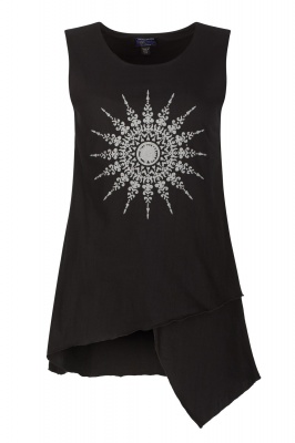 Sleeveless top with star print