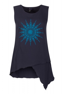 Sleeveless top with star print