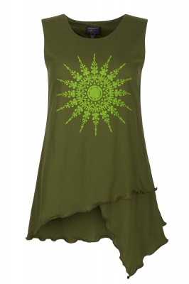 Revived sleeveless top with star print