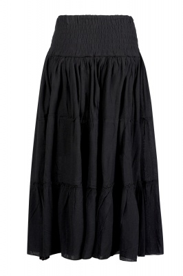 Lined tiered sales maxi skirt