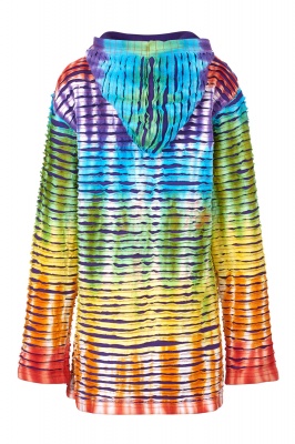 Children rainbow hippie hooded jacket