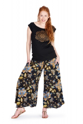 Floral palazzo trousers with pockets - last few left