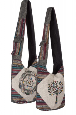 Patchwork over the shoulder hippie bag