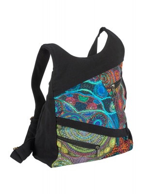 Boho style patchwork backpack