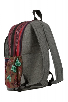 Colourful screen printed Gheri backpack