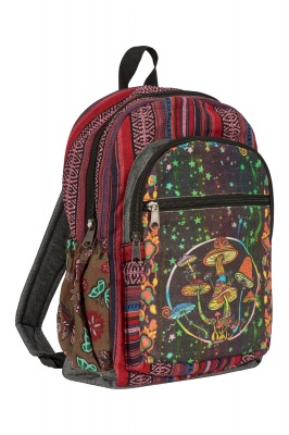 Colourful screen printed Gheri backpack