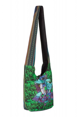 Mushroom screen printed shoulder bag