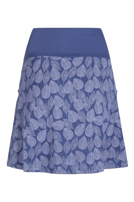 Organic cotton leaf print skirt