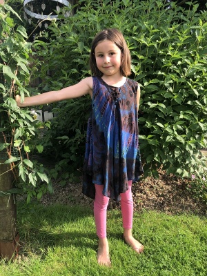 Children tie dye long top / short dress