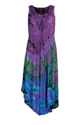 Rainbow tie dye sleeveless dress