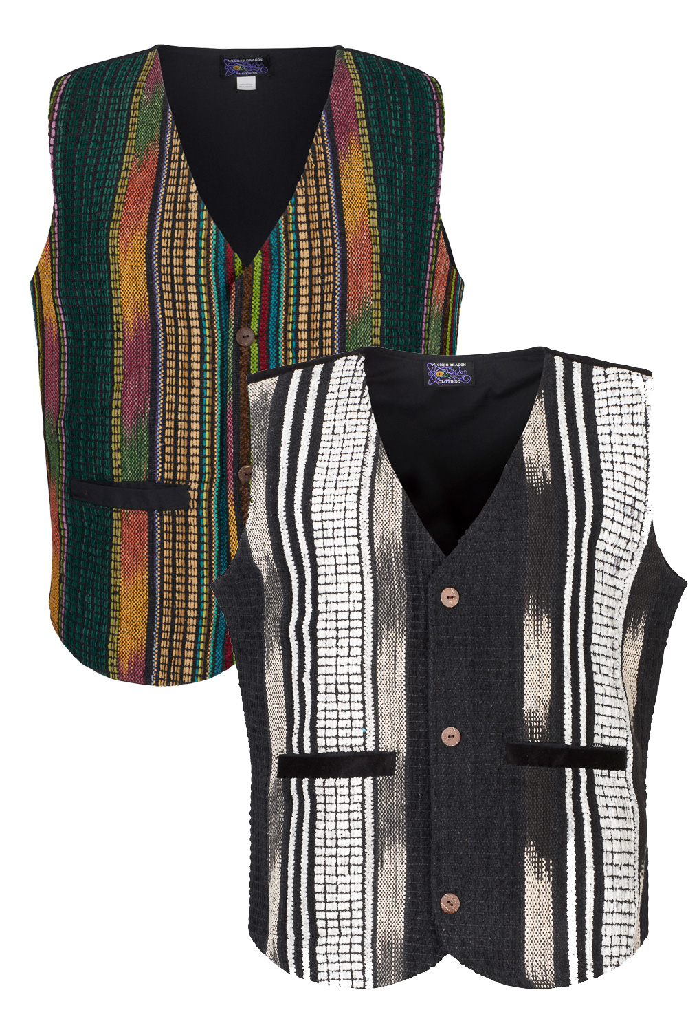 Mens woven cotton waistcoat