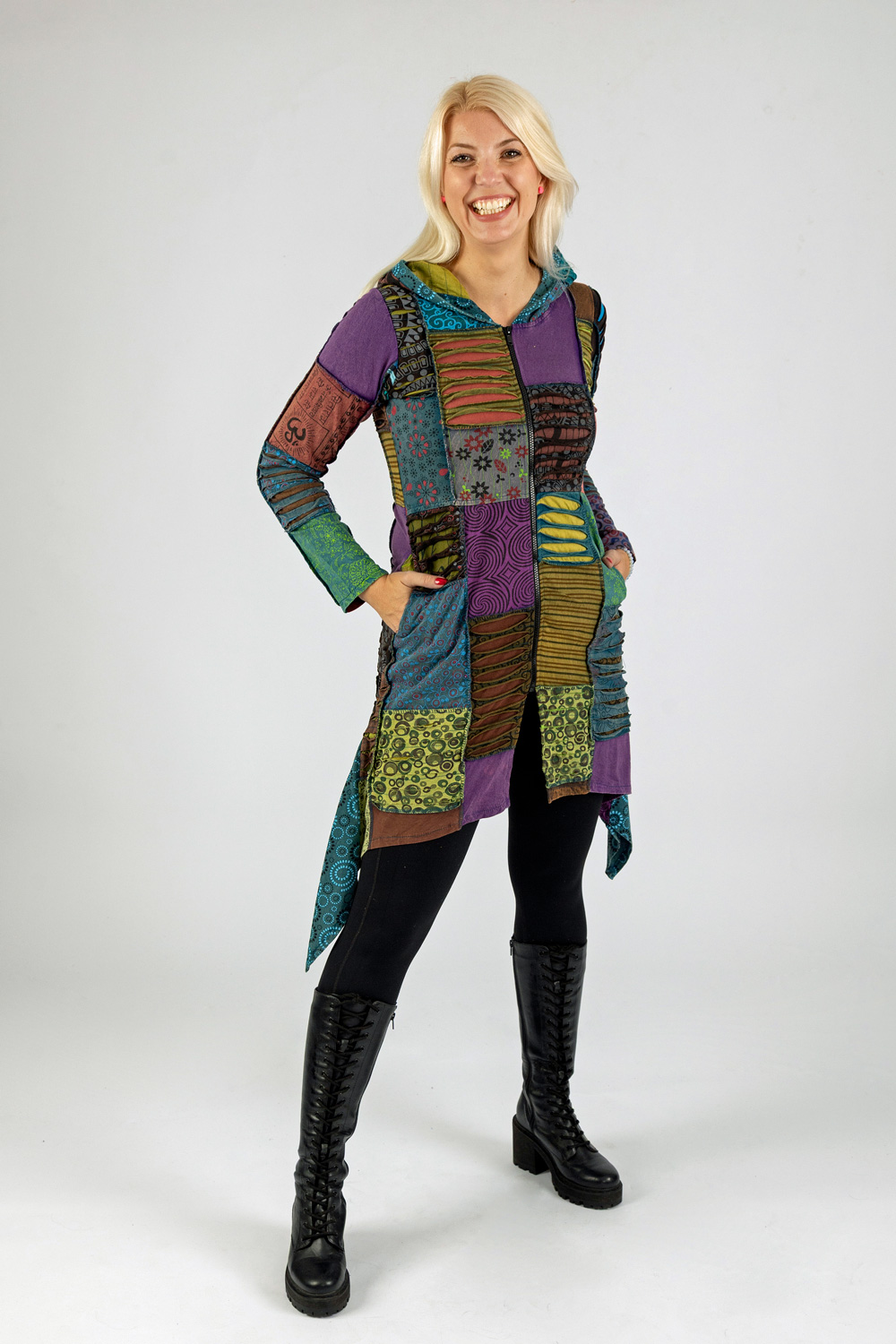 Wicked Dragon Clothing - Anandi Pixie Hem Patchwork Jacket – Boho