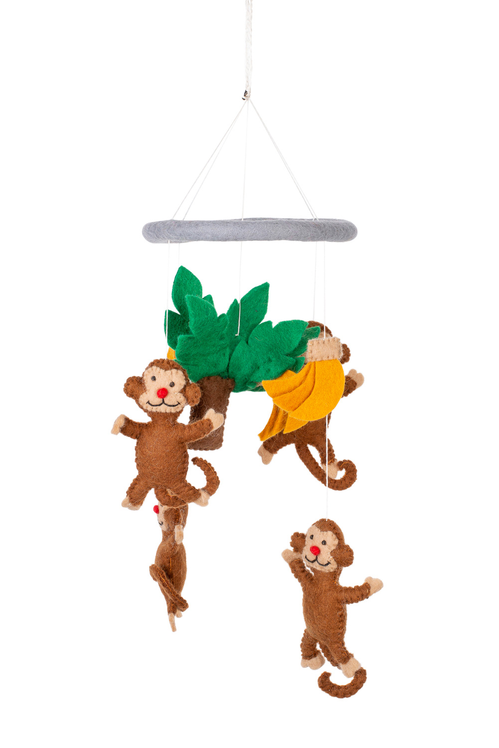 Handmade felted Monkeys mobile