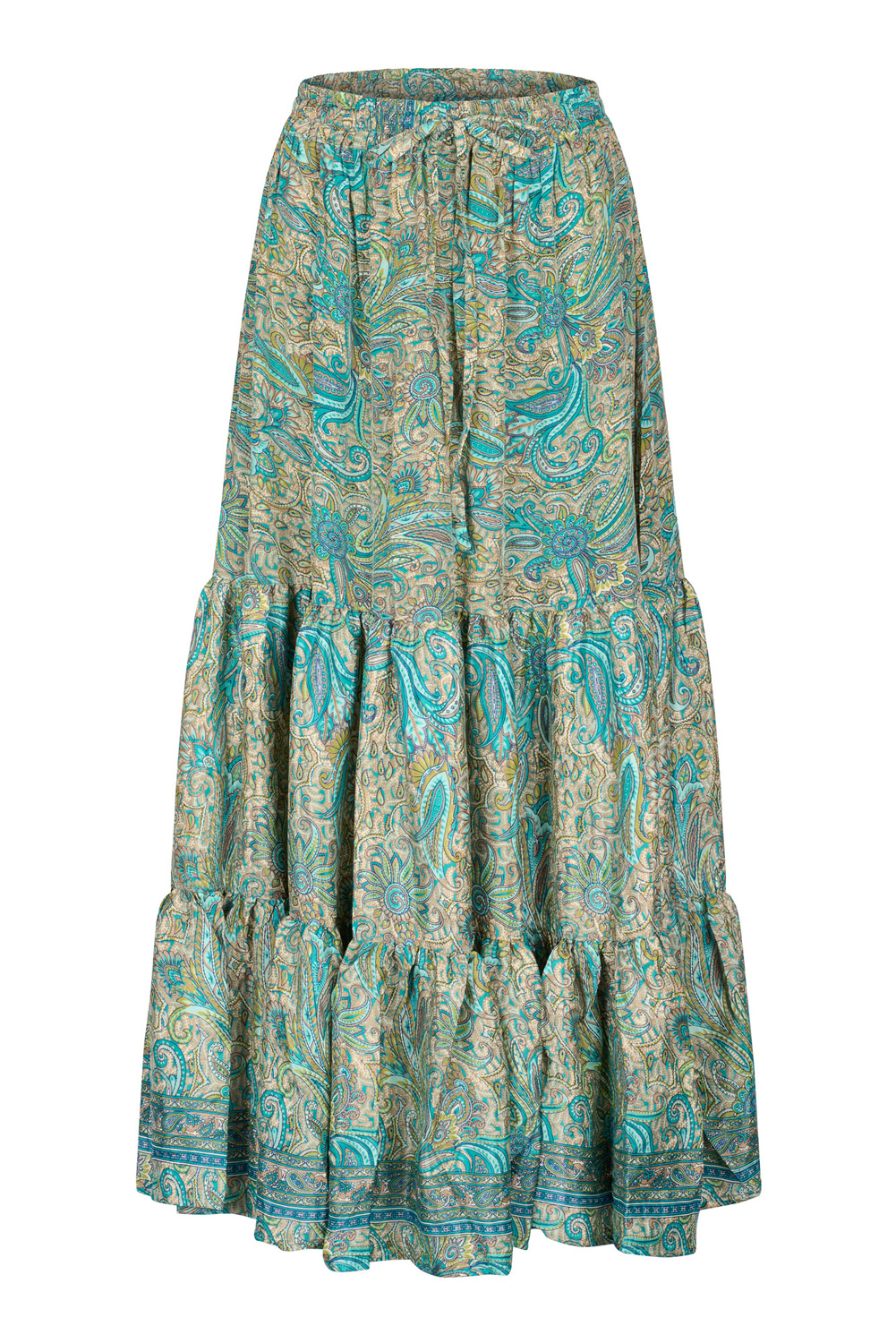 ✨完売品✨❤️新品❤️ High-Waist Tiered Long Skirt High Waist Tiered A-line Maxi Skirt | Love, Bonito INTL